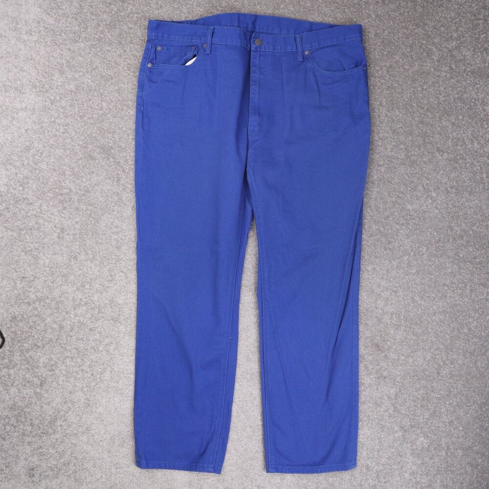 VTG 90s Levi's 541 42x32 Relaxed Fit Tapered Blue Cotton Pants